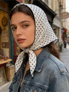 1Pc bag head hat silk scarf women's small strip with shirt neck protector scarf tulle scarf scarf