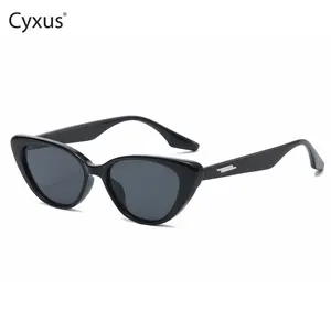 Cyxus Trendy Cat Eye Sunglasses for Women UV Protection Fashion Thick PC Frame Ladies Shades - 1086