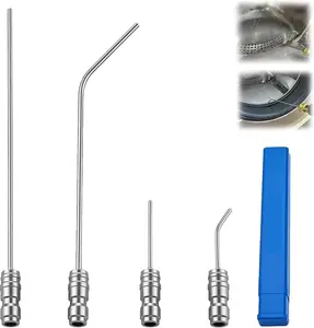 4 Pack Pressure Washer Nozzle Kit, Stainless Steel Needle Nozzle Set, 1/4" Quick Connect, Power Washer Attachments for Washing Machine, AC Coil, Water Heater, Auto Detailing, Appliance Cleaning