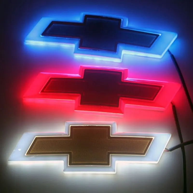 Modern LED Glow Cross Emblem Badge - 17x5.5cm ABS Plastic Cross Shape, Backlit Logo Illuminator for Chevrolet Front Grille & Rear Tailgate, Vehicle Exterior Upgrade Mod Accessory