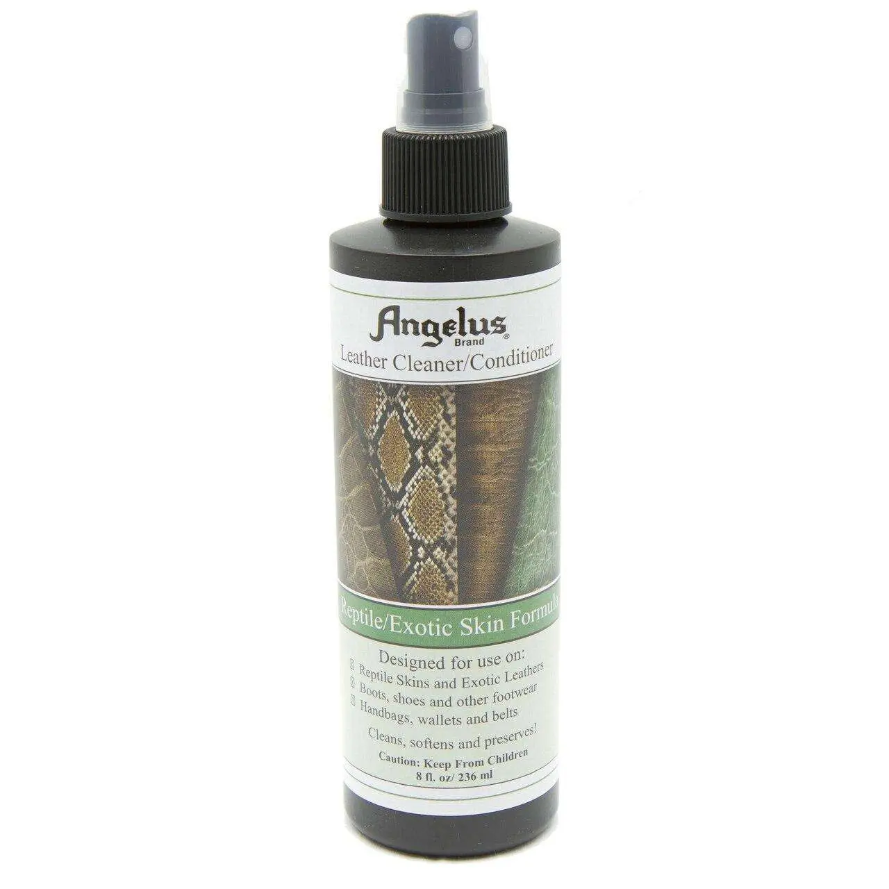 Angelus Leather Conditioner for Reptile Skin & Exotic Leathers, Gentle Enough to Not Damage, Deep Cleaning for Shoes, Bags, Boots & Belts, 8 oz, Wallet, Cleans, Softens, And Protects, Foaming