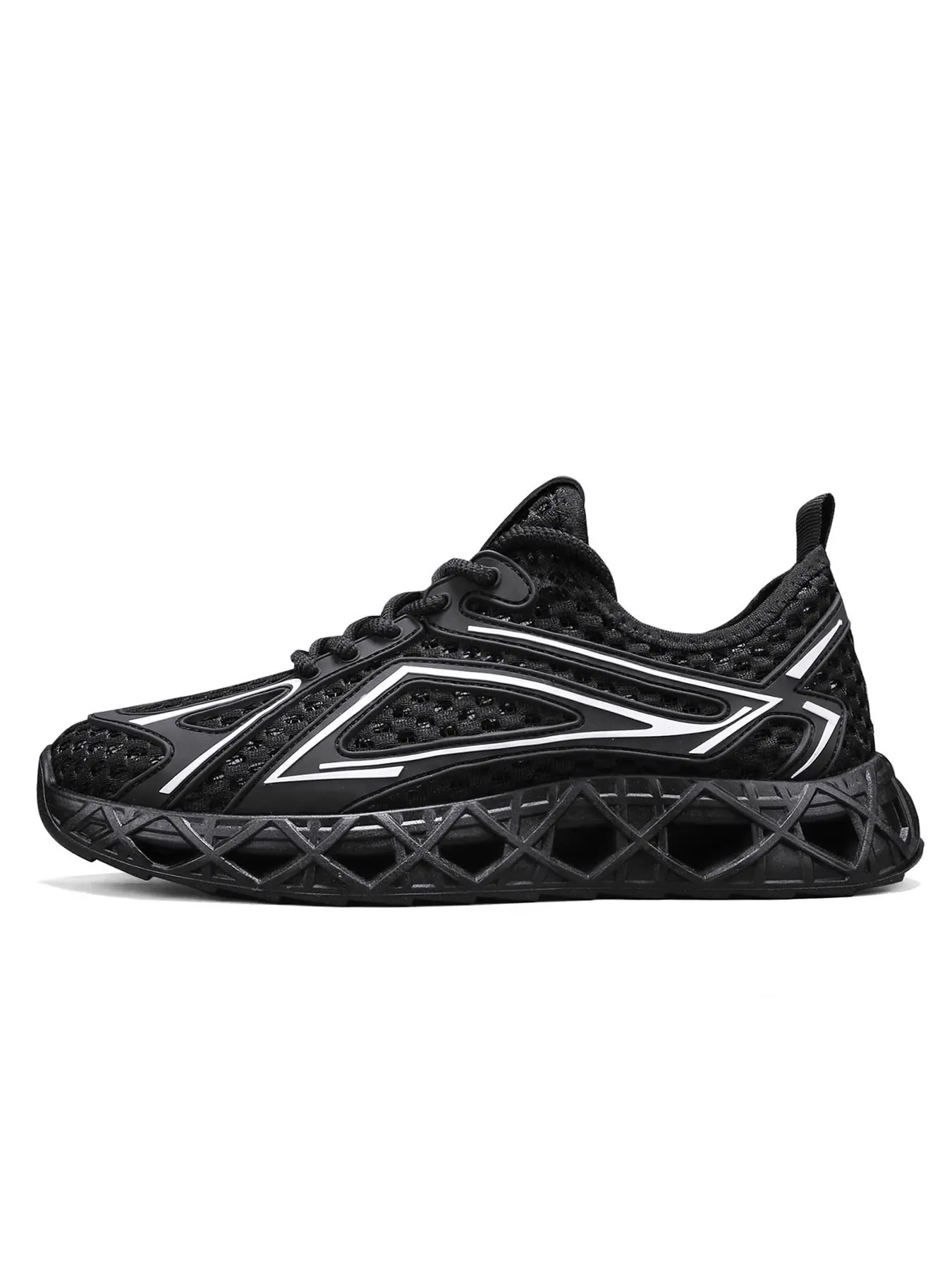 Men's Summer New Mesh Running Shoes, Breathable Soft Sole Shock Absorption, Anti-Slip Durable Blade Casual Sneakers, Sizes 39-44