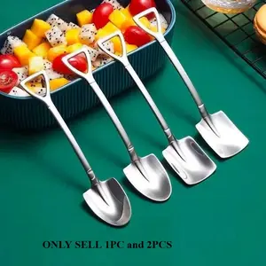 Stainless Steel Shovel Spoon, Creative Watermelon Spoon, Candy Spoon, Novelty Dessert Spoon for Ice Cream, Cute Household Tableware, Kitchenware
