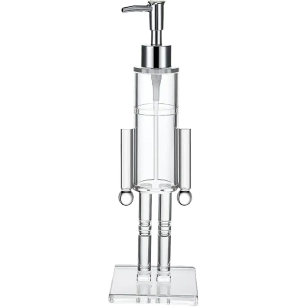 Nutcracker Soap Dispenser, Acrylic Soap Dispensers, Clear Nutcracker Soap Dispenser for Christmas, Refillable Container Pump for Bathroom Kitchen Home