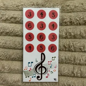 Red Musical Notes Savings Tracker