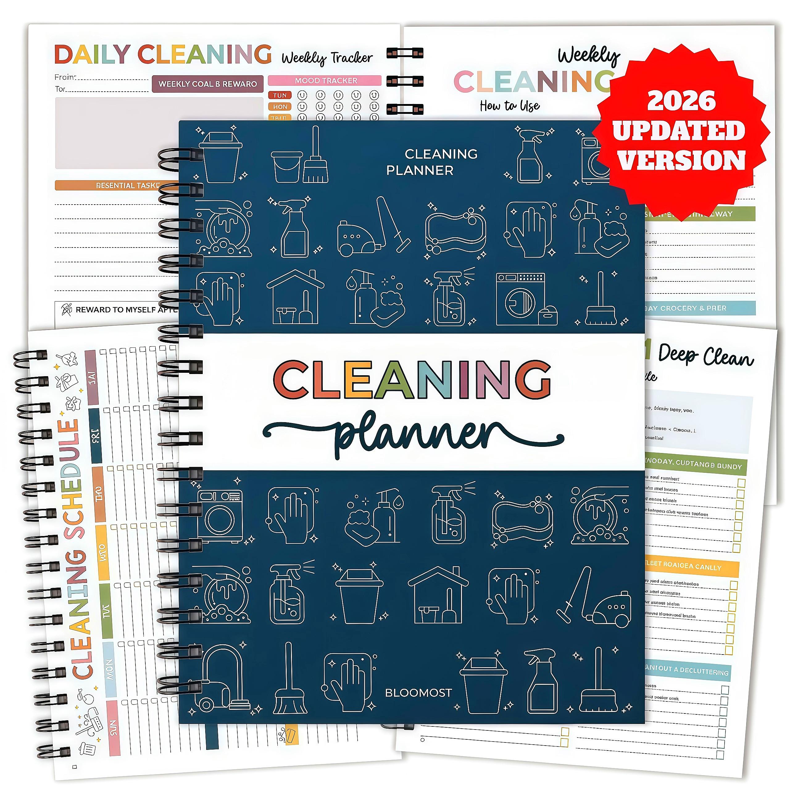 ADHD Cleaning Planner - Cleaning Schedule and Checklist Organizer for Adults and Teens - Daily, Weekly & Monthly Household Cleaning Checklist for ADHD Minds - Stress-Free Housework