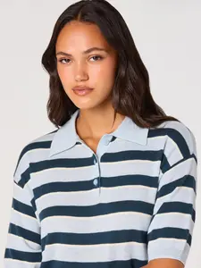 Scottie Striped Knit Polo Sweater