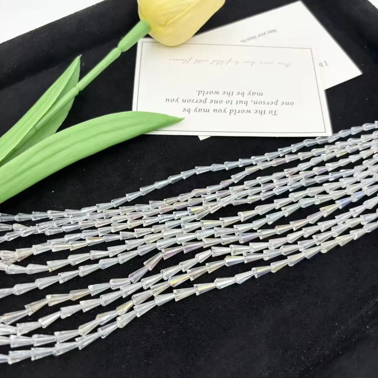 Promo: $1/strand   Aurora Clear Spike Crystal Beads