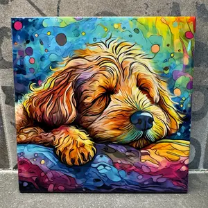 Goldendoodle Handmade Ceramic Tile Trivet - Hot Plate - Katy Tiles