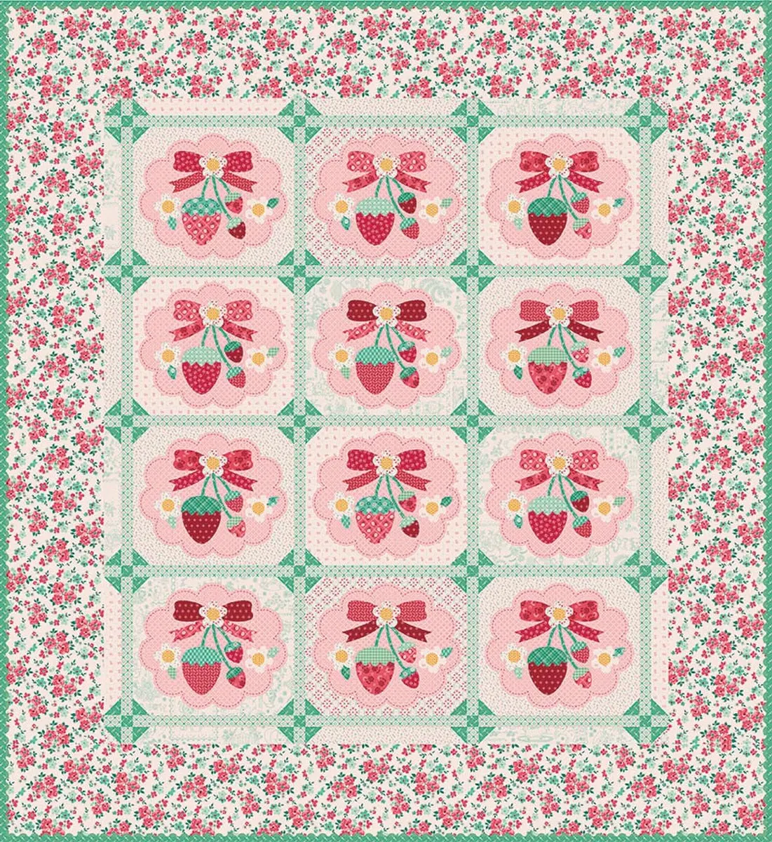 Strawberry Crush Sew Along Quilt Kit Strawberry Crush Sew Along Quilt Kit