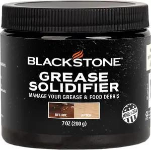 Blackstone Grease Solidifier 4257 - 7 oz Container with Scoop for Easy Measuring - Solidifies Hot Grease for Faster Cleanup - Made in the USA