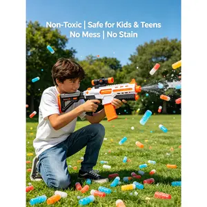 Gel Blaster Refill 7-8mm, 30K-60K-120K PCS, Non-Toxic Fast Hydrate Gel Balls, No Clog, Safe for Teens 14+| Decompression toy