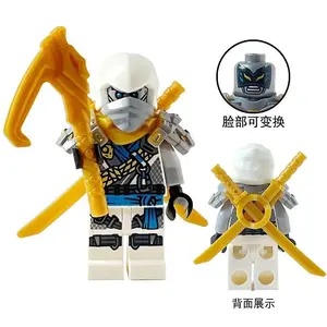 Ninja series character building block minifigure double-sided printed assembly toy