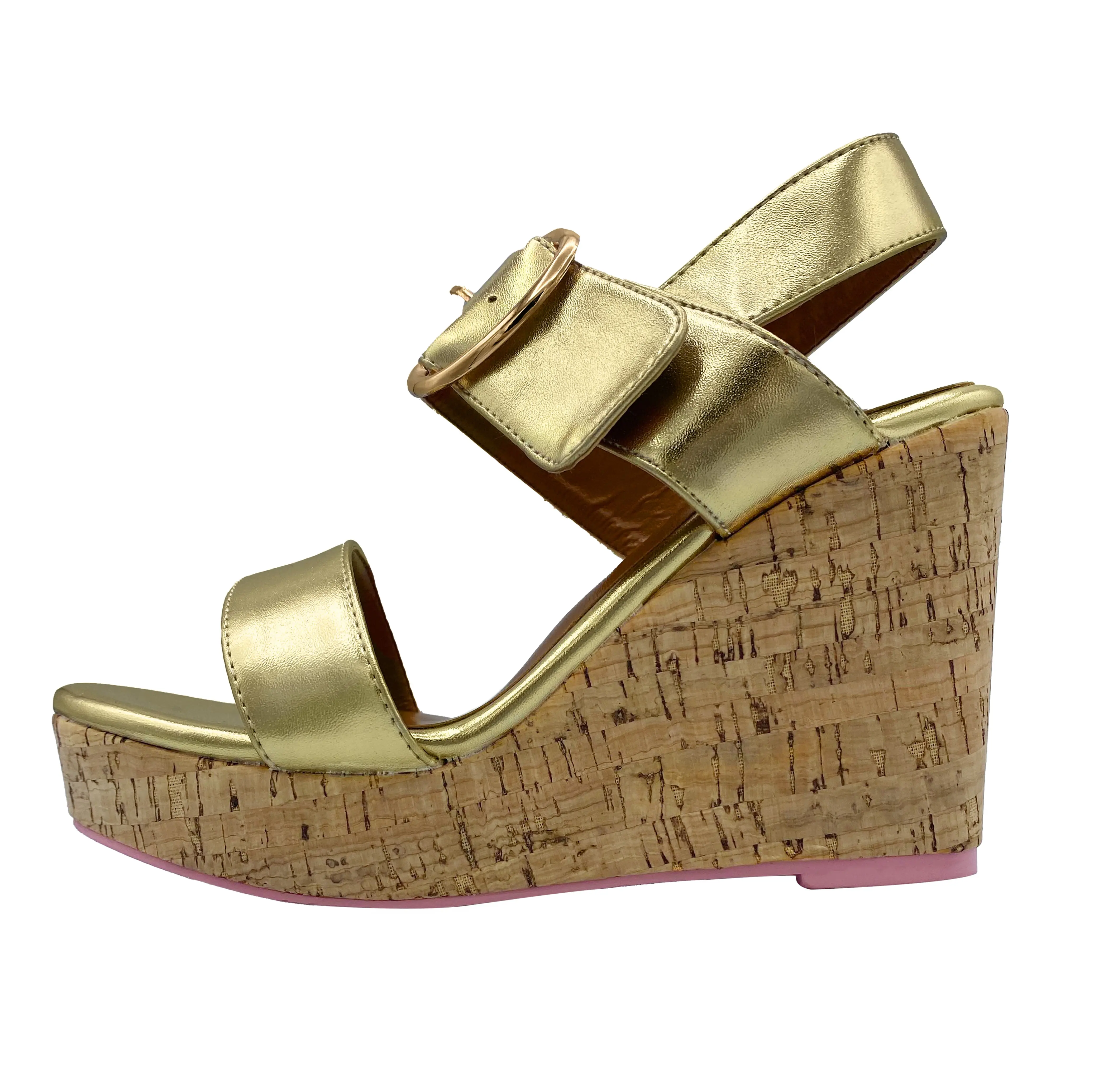 Ophelia Comfy Gold Wedges for Petite Feet