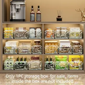 Expandable Cabinet Storage Box Drawer Kitchen Organizer, Desktop Snack and Miscellaneous Box, Deep Corner Storage Container, Durable Storage Organizer