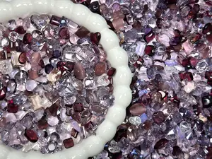 Iris Twilight Mixed Pointed Back Crystal Glass Rhinestones for Nails Arts and DIY