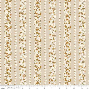 Fabric Liberty Topiary Stripe C Denim Florals by the Quarter Yard 01667402C