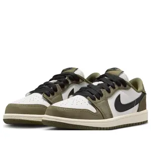 Jordan 1 Retro Low OG Medium Olive KID/niño (PS) HQ6996-200 & TD HQ6997-200 New