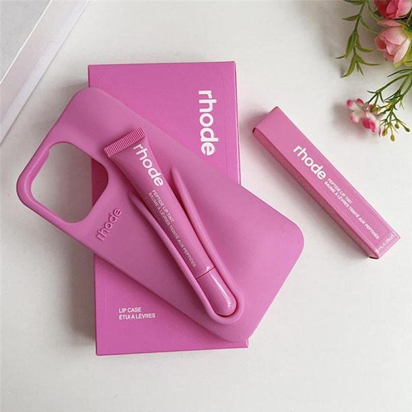 Rhode Lip Case for iPhone 17 Pro Max, Air 16, 15, 14, 13, 12, 11 Pro Max & Plus with Hydrating Peptide Lip Treatment & Bumper Protection