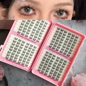 192 Individual False Eyelashes, C Curl, 11-13mm, Dense Style, Reusable, Perfect for Daily or Commute Makeup, High Volume Crossed Lashes