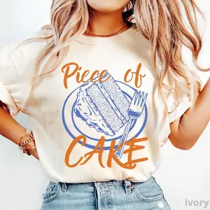 Piece of Cake Shirt, Retro Baking T-Shirt, Baking TShirt for Her, Gift for Bakers, Baker Gift, Funny Baking Tee, Baking Gift for Mom JS9