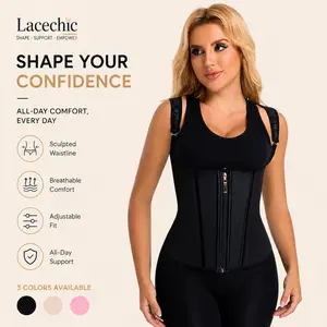Women’s ZGANBELLE Fajas Colombianas shapewear  Tummy Control Butt Lifter Shaper with Zipper Crotch detachable shoulder strap SpringStatements Corset Waist Cincher