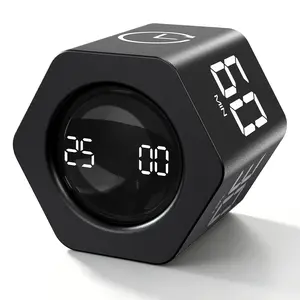 No More Burnt Meals!Gravity Flip Kitchen Timer - 5/10/25/30/60 Mins Preset, Vibration/Mute/Alarm, ADHD Friendly & Perfect for Baking, Cooking & Meal Prep