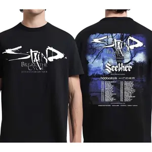 Staind Break The Cycle 25th Anniversary Tour North America Shirt, Perfect Gift For Rock Fans, Featuring Iconic Tour Design, Casual Style, Ideal For Concerts and Everyday Wear.