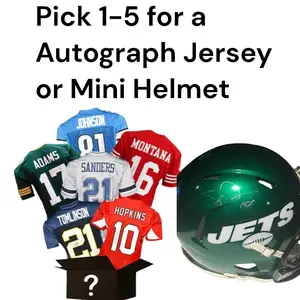 Autograph Jersey or Mini Helmet (Beckett or JSA Certified). 1 Score Halloween pack.   Break #0039
