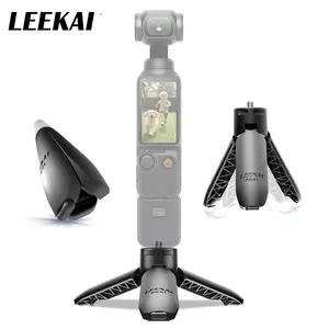 LEEKAl Auto Open Mini Tripod PX01 for DJI Osmo Pocket 4/3/2camera & Xtra Muse Automatic Pop-Up Vlog Stand & SelfieStick Mount for Action & 360 Cameras Accessories with 1/4"Screw One Click Open Grip for insta360 Luna Ultra/X5/X4/X3