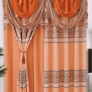 Bollft Regal Valance Curtain With Attached Valance And Backing For Bedroom Living Room Dining Rooms Featuring Intricate Patterns And Sparkling Crystal Beads
