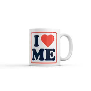 I Heart Me Mug Funny Sarcastic Graphic Novelty Coffee Cup - 11oz Funny Coffee Mugs Ceramic Printed Drinkware Cup