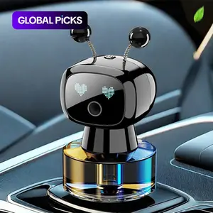 Intelligent car air freshener, smart perfume atomizer, portable car aroma diffuser, Car Aromatherapy Machine, adjustable fragrance intensity in four levels, available in two scents: cologne and ocean, black for cologne and blue for ocean scent.