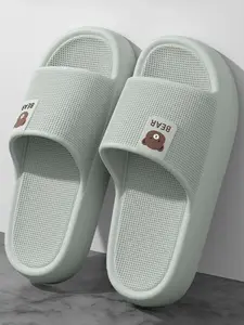 Summer Fashion Versatile Home Women's Slippers Eva Thick Sole One-Legged Sandals Outdoor Simple Casual Lightweight Cool Slipper Footwear Bear Slippers