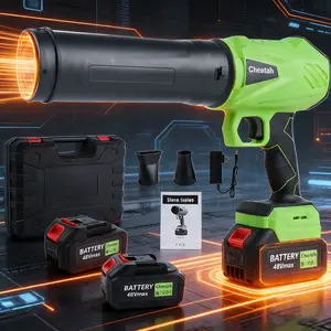1500G Cordless Leaf Blower Dual 48V 3.0Ah Batteries Extended Nozzle Turbo Jet Fan High-Speed Lightweight for Yard Patio Leaves Dust Garage Maintenance Christmas Gift