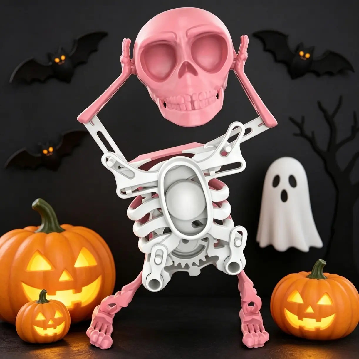 Dancing Skeleton Toy — 3D Rocking Wind-up Desktop Toy | Ideal for Office Decor, Stress Relief & Relaxation | Holiday Gift (Christmas & Halloween) | Creates a Joyful Atmosphere | Alleviates Stress Dancing Skeleton Toy — 3D Rocking Wind-up Desktop Toy | Ideal for Office Decor, Stress Relief & Relaxation | Holiday Gift (Christmas & Halloween) | Creates a Joyful Atmosphere | Alleviates Stress