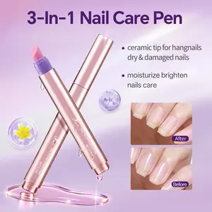 SEEHAA  Nail Cuticle Polish Pen, Natural Essential Oil Mix Gentle Exfoliate Cuticles, Improve Nail Surface, Liquid Form