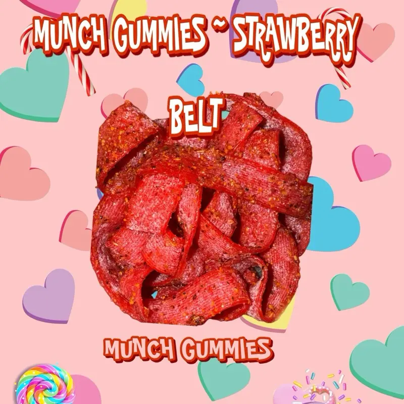 Munch Gummies ~  Strawberry Belts