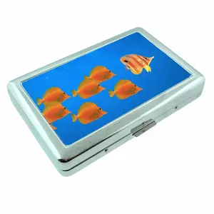Tropical Aero Fish Wallpaper Aesthetic Metal Case Wallet