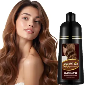 Light Brown Semi-Permanent Moro nut Oil, Quick Coloring, Hair Care, Smooth Hair, 100% Coverage of Hair Roots, Regulating Hair Color, Nourishing scalp Hair. Haircare