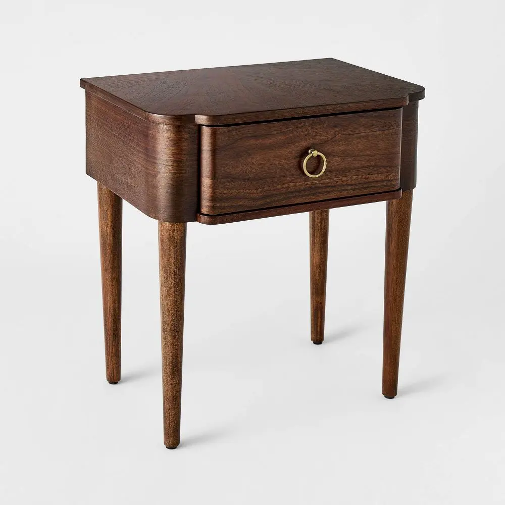 Nephi 1-Drawer Accent Table, Studio McGee Threshold Collection, with Tapered Legs and Wood Frame