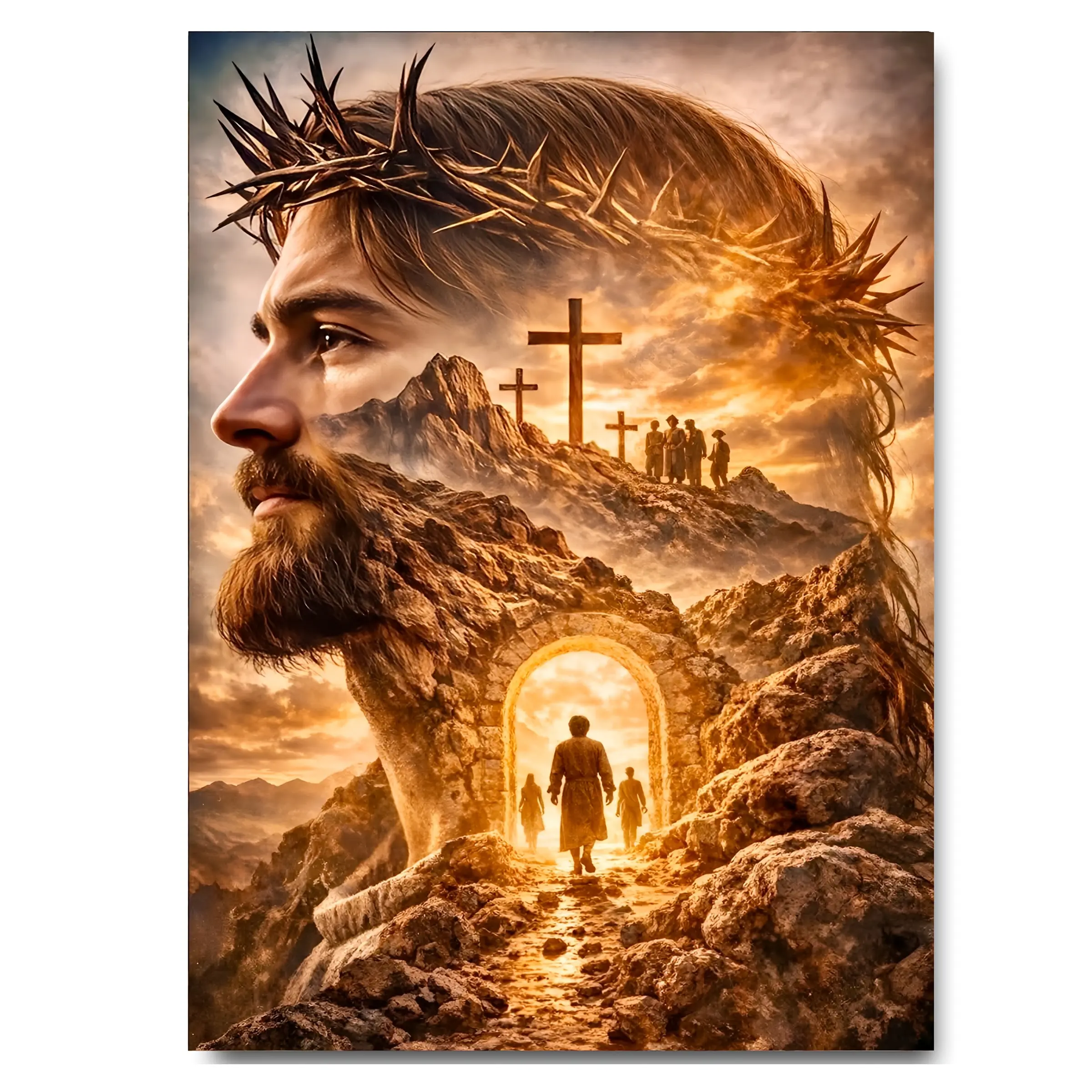 Jesus Christ 5D DIY Diamond Painting,Full Round Drill Christian Diamond Art Kit for Adults,Religious Diamond Dots,Diamond Mosaic Gem Art,Craft kits for Home Wall Decor 11.8x15.7inch