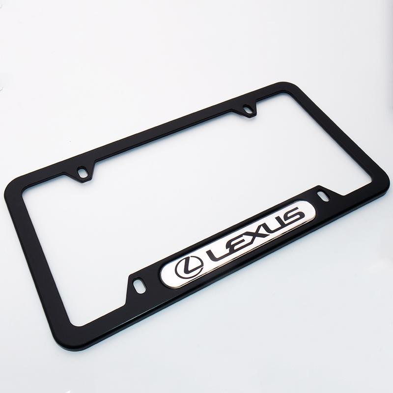 Black / Chrome Front or Rear Stainless Steel License Plate Frame Protect Cover Fit Lexus Decorate Accessories Gifts