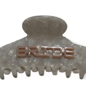 emille Bride Claw Clip Modern Custom Hair Accessory for Wedding Party Maid of Honor Bridesmaid Gift Durable Comfortable Reusable bachelorette parties and getting ready looks