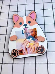 Corgi picture Photo Frames Set, Square Record Frame for Family