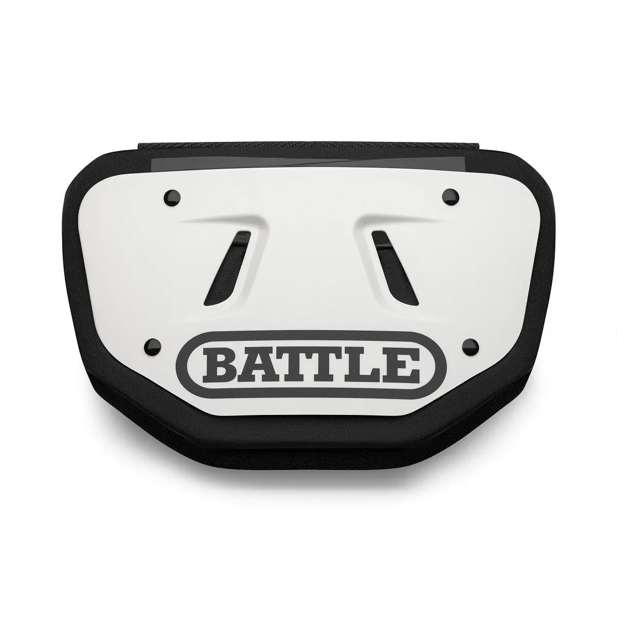 Adult American Football White Back Flap - 11.5x6.5" Football Backplate Sports Equipment with High-Impact Foam Interior for Impact Absorb, Curved Shape for Max Energy Disbursement, Universal Fit, Stability & Security