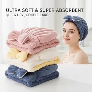 3PC Microfiber Hair Towel Caps, Extrame Soft & Ultra Absorbent, Fast Drying Hair Drying Caps Towel Turban Wrap for Wet Hair Women Light Shiny SpringStatements