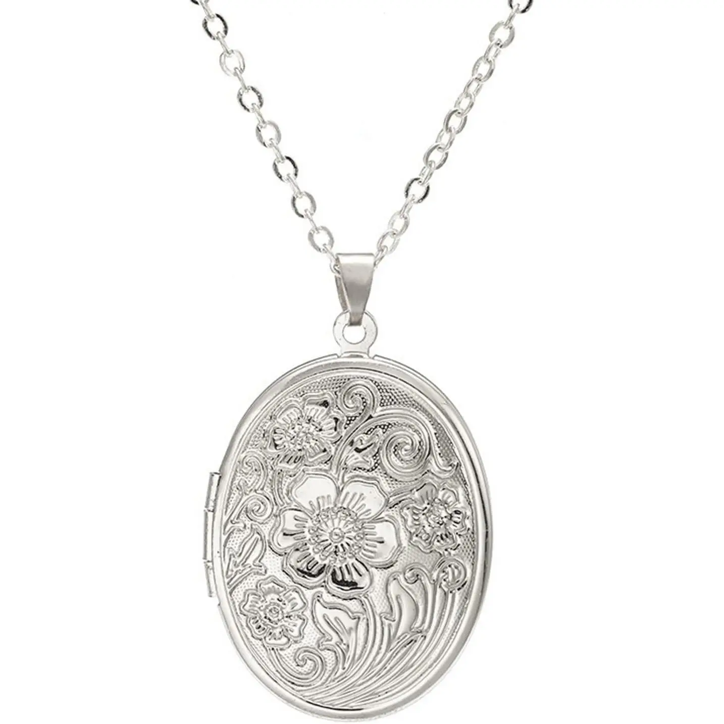 Oval Flower Silver