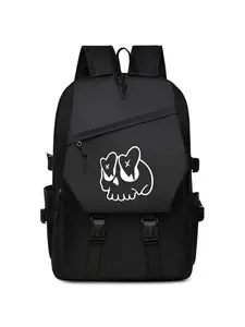 Heart Skull Print Backpack, Vintage Workwear Style Multi-Pocket Design, Large Capacity Student Bag, Commuter Casual Travel Backpack