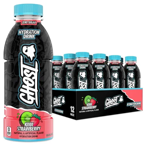 Hydration Drink, Kiwi Strawberry- RTD Sports Drink with Electrolytes, Natural Vitamins & Minerals - All Day Lifestyle Hydration Beverage - Zero Caffeine & Zero Sugars - 16.9 Fl Oz, 12 Pack